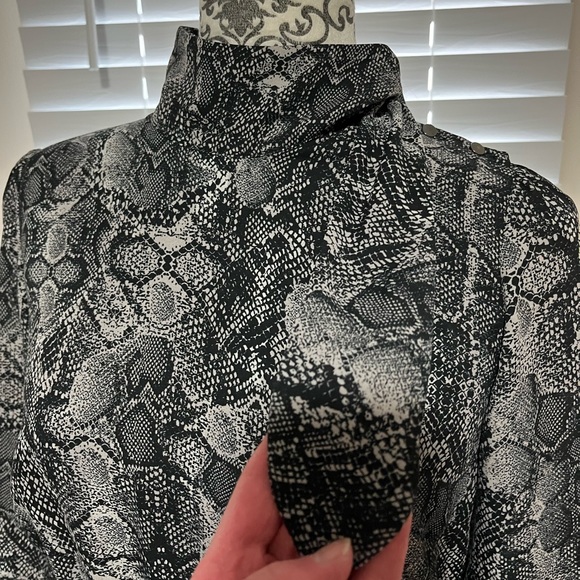 Light weight mock neck snake print dress - Picture 3 of 5